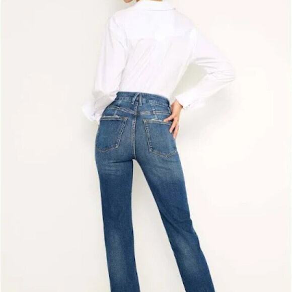 GOOD AMERICAN NEW STRAIGHT LEG INDIGO JEAN SIZE 6/28 - Picture 1 of 7